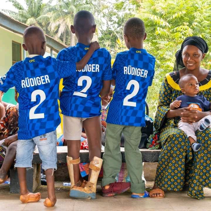 Children with club feet in Lunsar, Sierra Leone