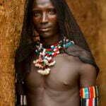 Banna tribe whipper in Key Afer Market, Ethiopia